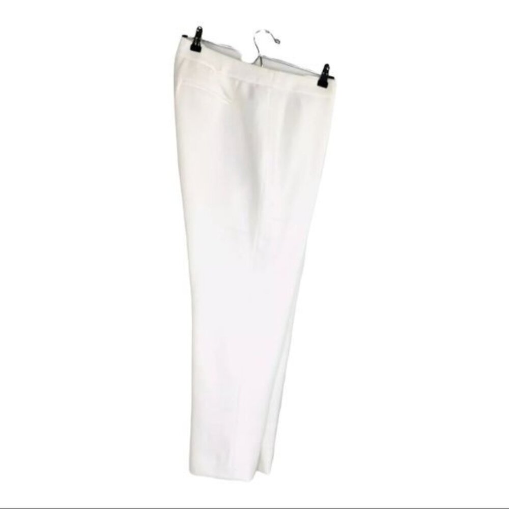Carlisle Collection Karen Straight Leg Ankle Fully Lined Womens Pants White 12 - Picture 7 of 9